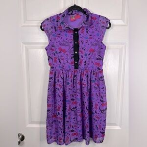 Mattel Girls Monster High 2012 Fashion Party Dress -  Purple -  Sz XL 14/16